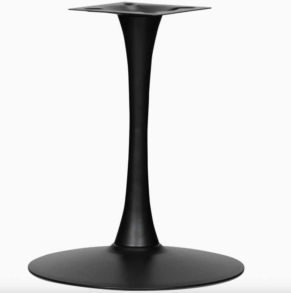 2 x WOOOD Bistro tafelpoot trompetvoet tulp kolompoot zwart, Ophalen, Tafelpoot, 50 tot 100 cm, Rond