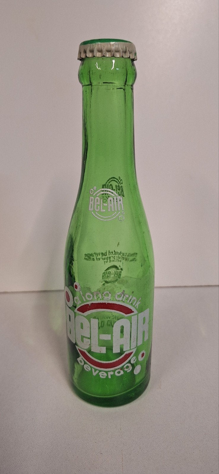Vintage Bel-Air Tonic Water fles - Groen glas 0.18L, Ophalen of Verzenden