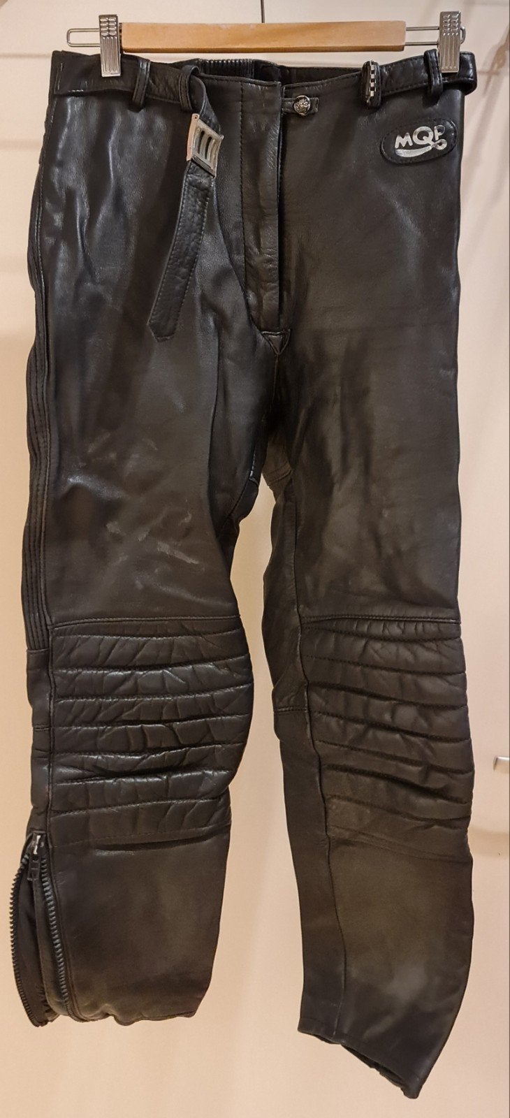 MQP Leren Motorbroek Zwart Maat 40 dames, Ophalen of Verzenden, Dames, Broek | leer