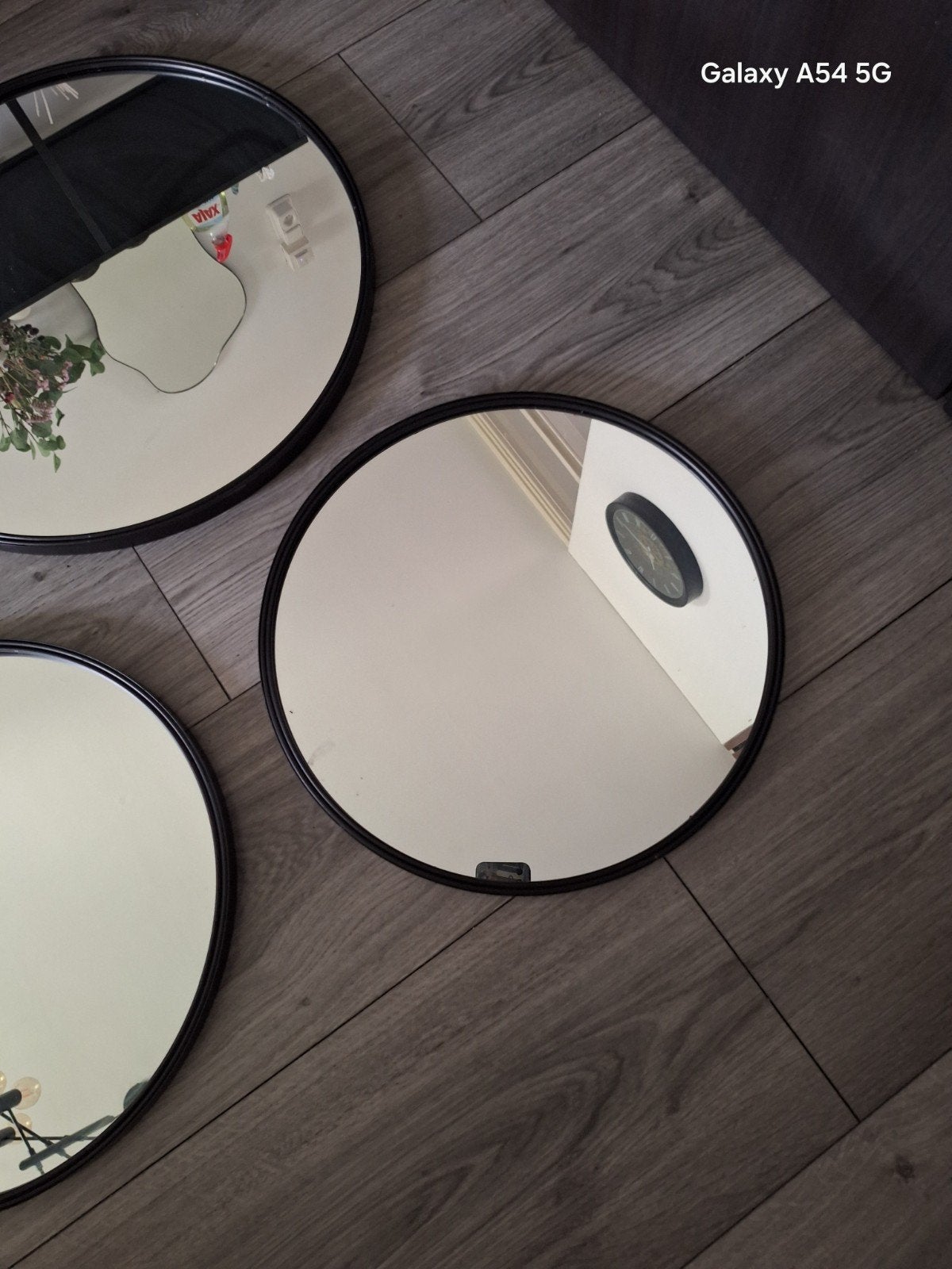 3 Karwei Spiegels - Rond, Zwart Frame, Ophalen of Verzenden