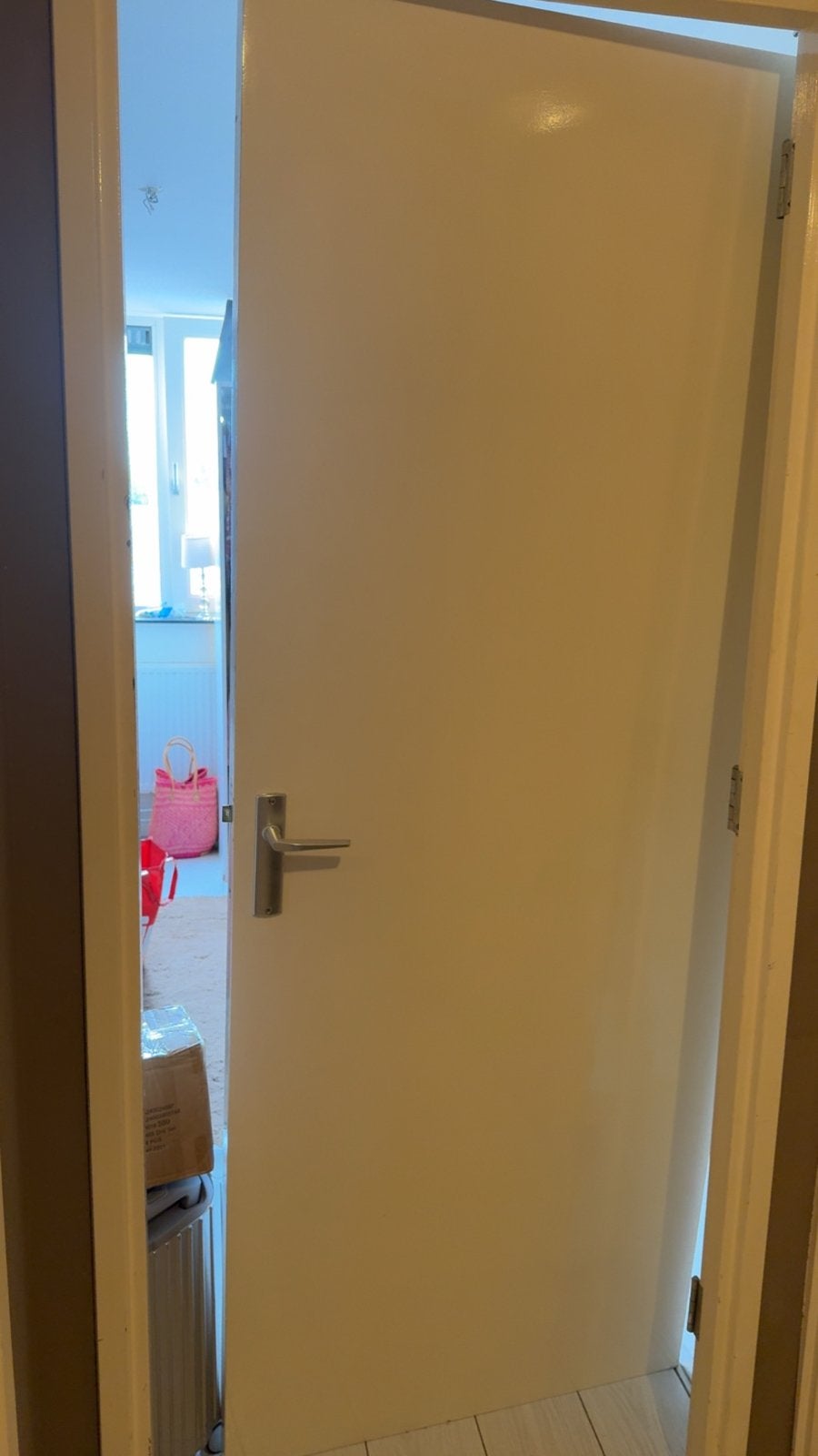 Witte binnendeur met klink - Zo goed als nieuw, Ophalen, 80 tot 100 cm, Binnendeur, Zo goed als nieuw