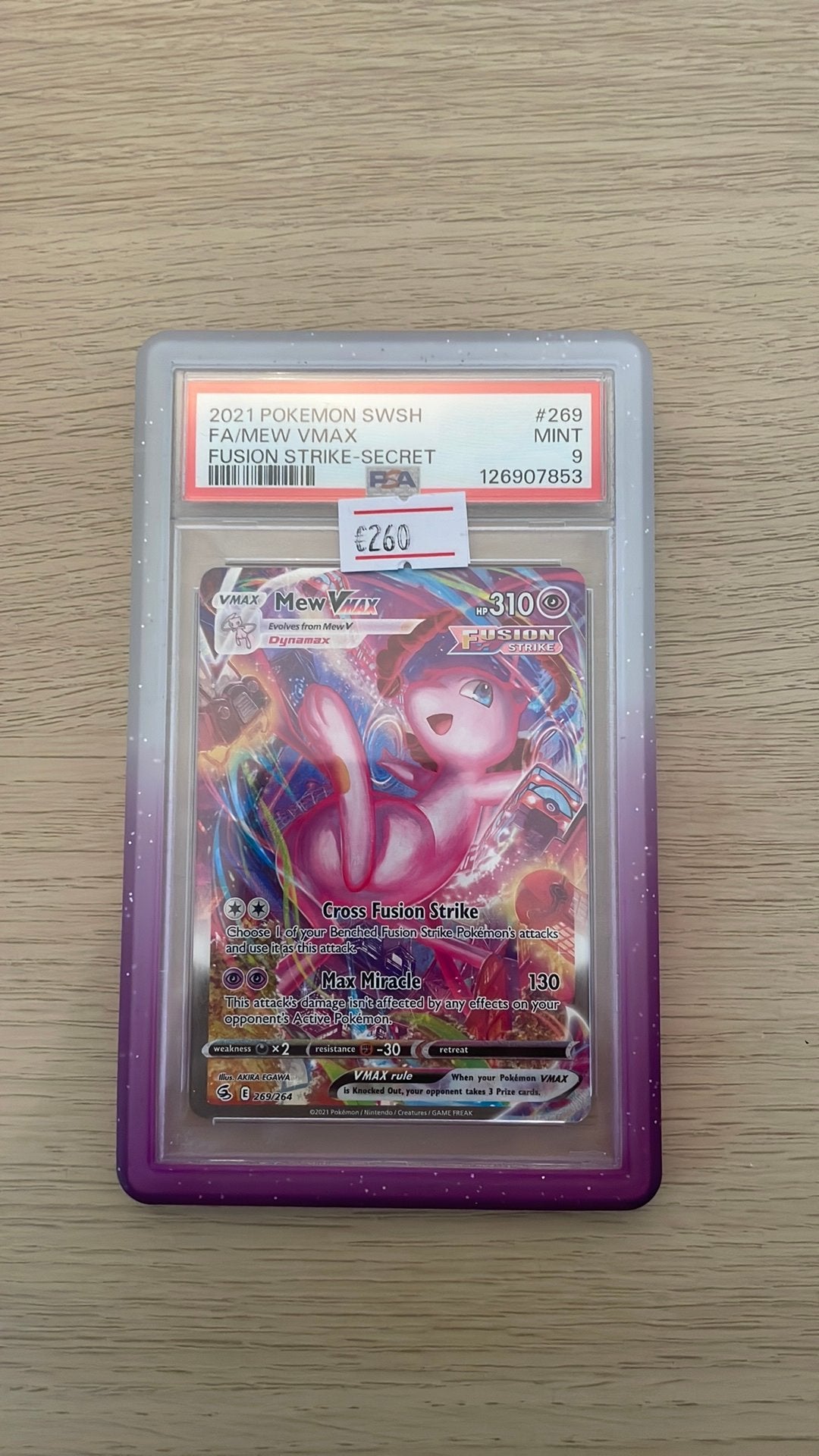 Mew Vmax #269 PSA 9, Ophalen of Verzenden, Zo goed als nieuw