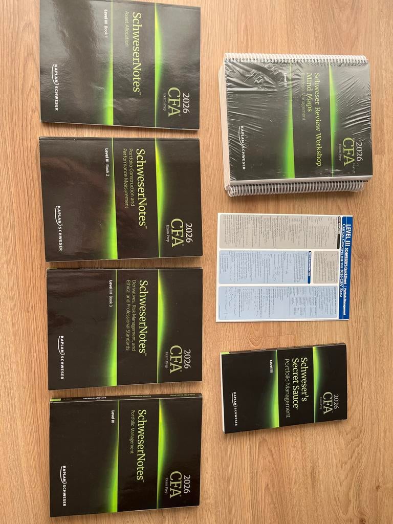 CFA level 3 examen boeken Kaplan Schweser 2026, Boeken, Ophalen of Verzenden, Gamma, Zo goed als nieuw, WO
