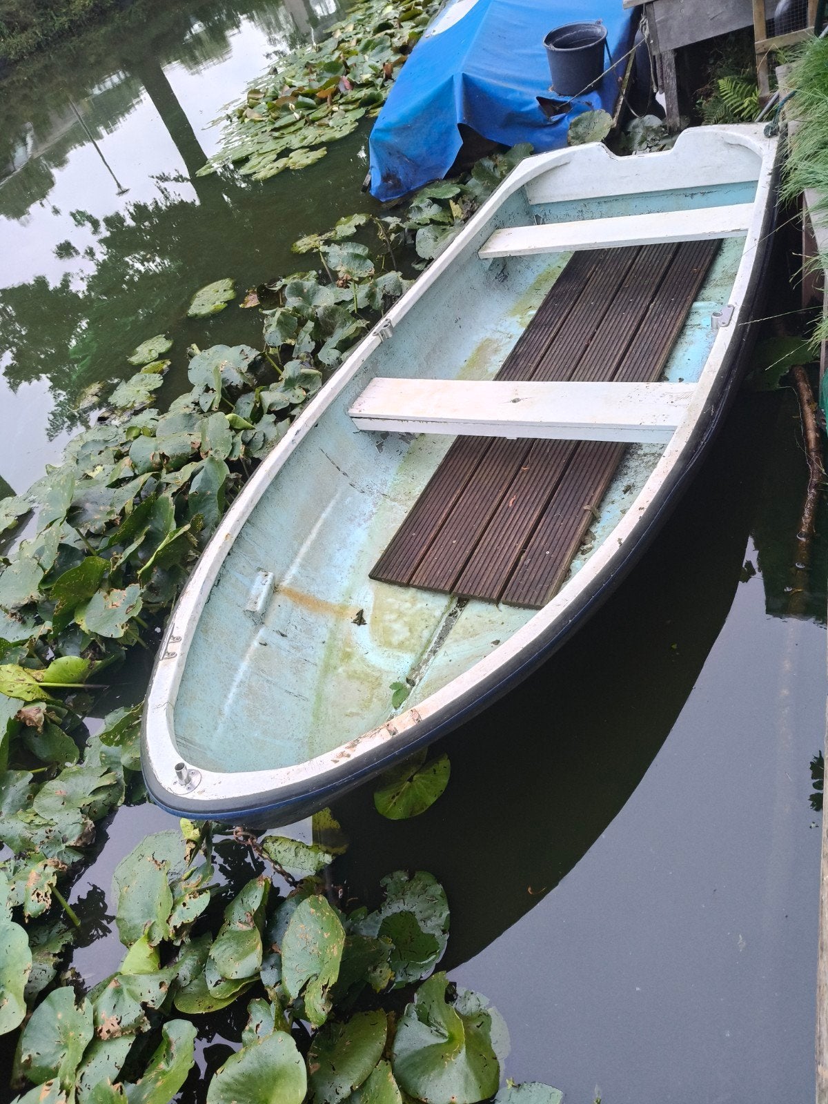Roeiboot met afdekzeil - opknapper, Watersport en Boten, Ophalen, Gebruikt, Overige typen