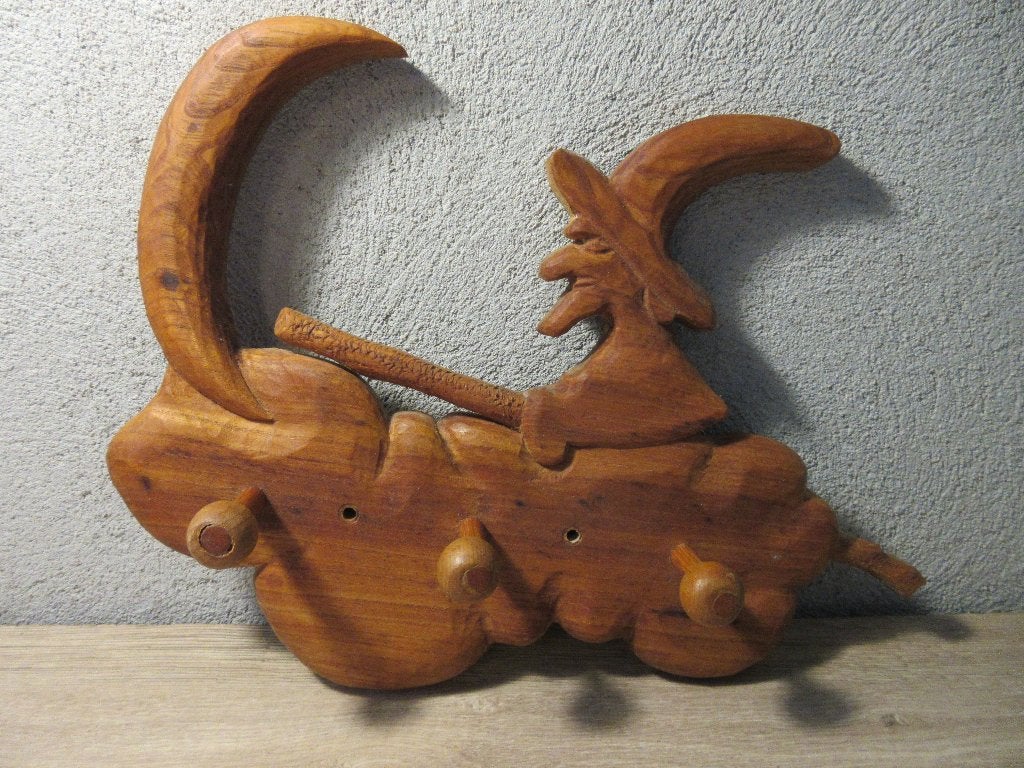 Houten heks kapstok, Huis en Inrichting, Wandkapstok, Gebruikt, Ophalen of Verzenden, Minder dan 100 cm