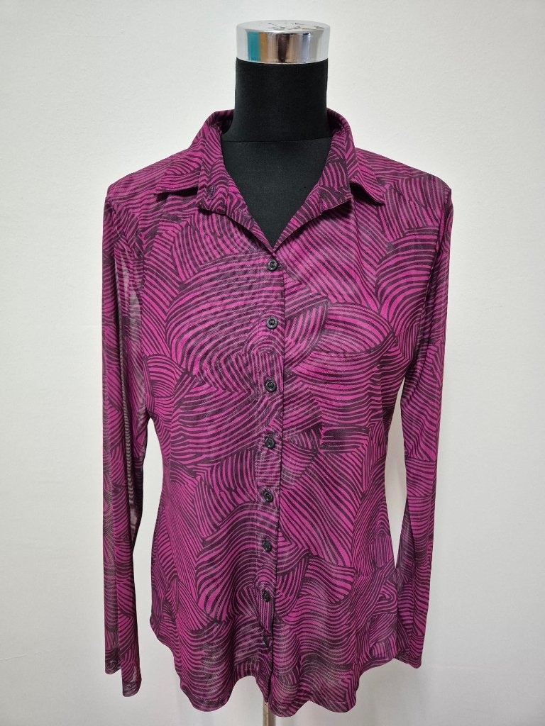 Top7 -  Doorzichtig roze Jane Lushka blouse maat L (1), Ophalen of Verzenden, Zo goed als nieuw, Maat 38/40 (M), Roze