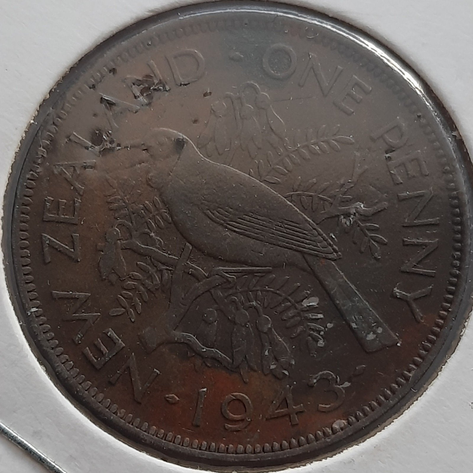 Nieuw-Zeeland 1 penny 1943., Postzegels en Munten, Ophalen of Verzenden, Losse munt