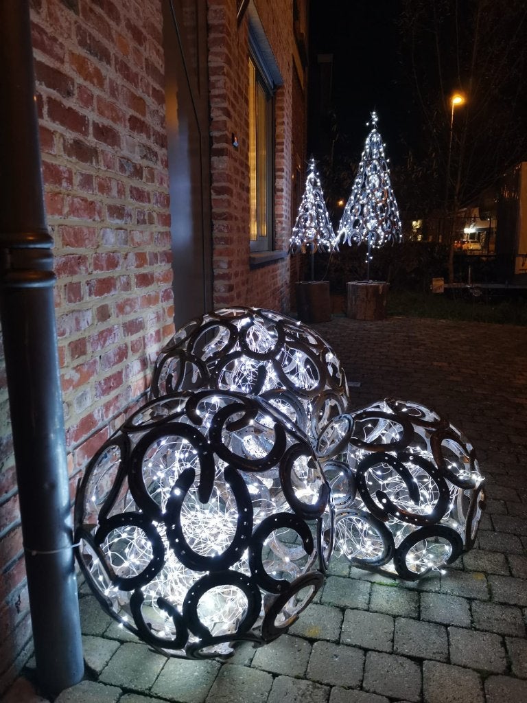 Hoefijzer bollen , hoefijzerkunst , tuindecoratie , vuurkorf, Ophalen, Hout, Overige typen