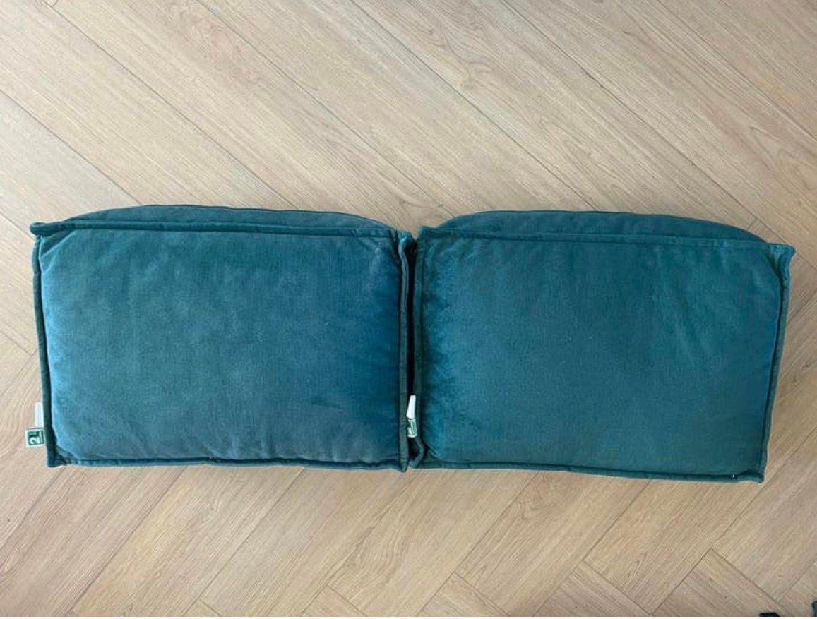 2x groen velvet pallet (rugkussen), Ophalen of Verzenden, Zo goed als nieuw, Rood