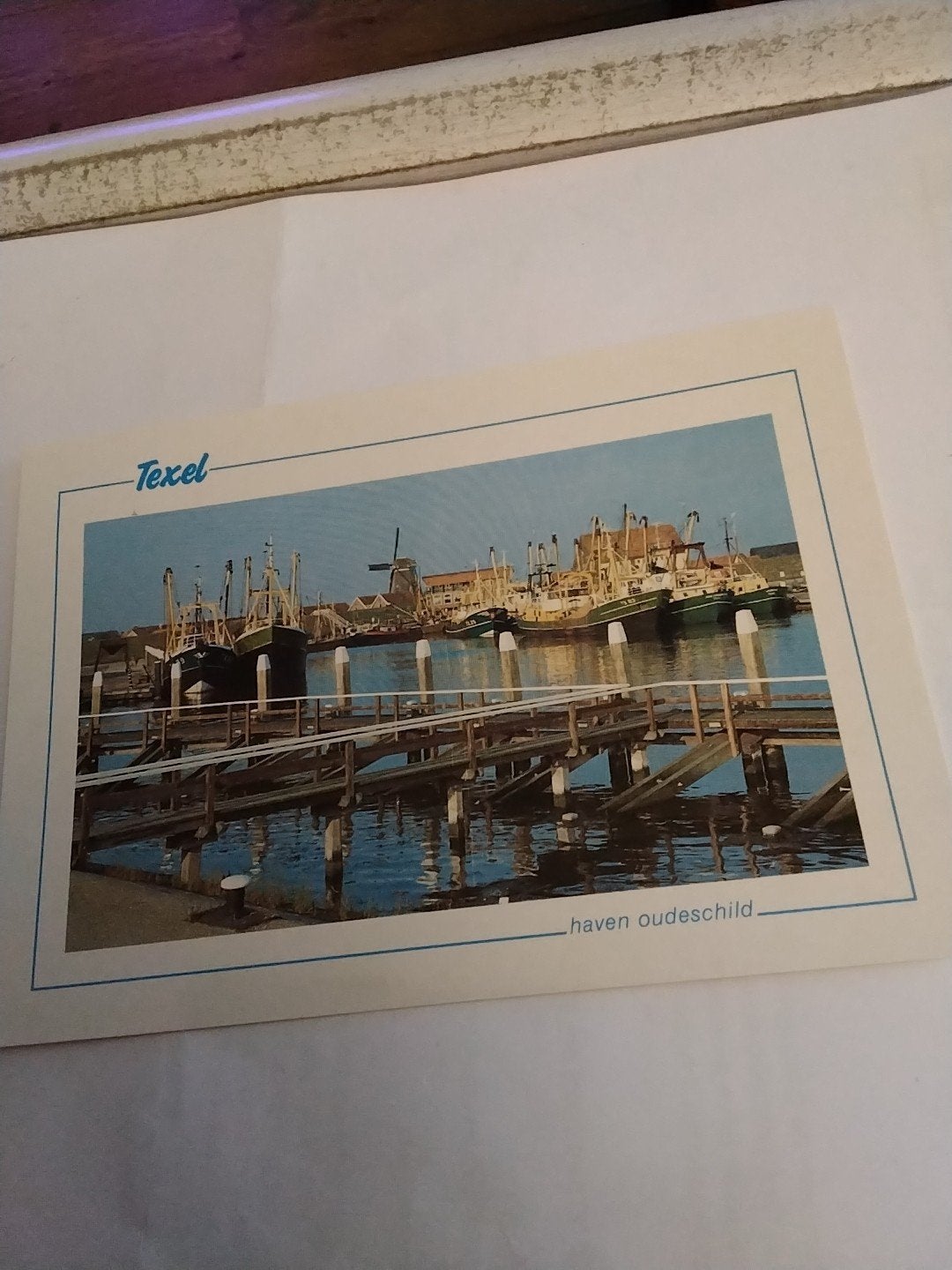 Oude ansichtkaart Texel - Haven Oudeschild 1988, Ophalen of Verzenden