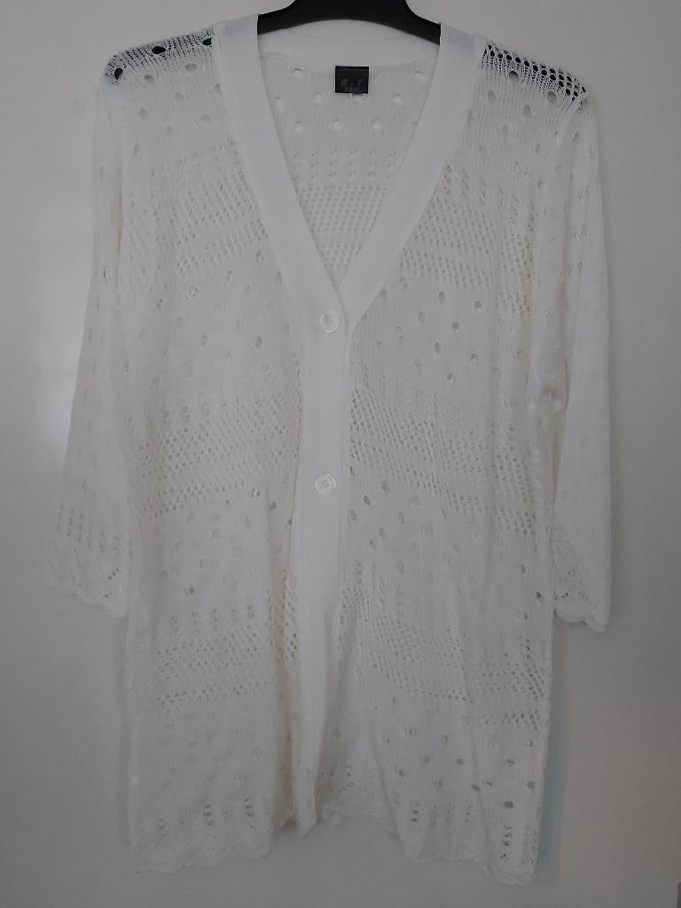 Witte Vest maat XXL voor 10 euro ( code T16), Kleding | Dames, Truien en Vesten, Ophalen of Verzenden, Nieuw, Maat 46/48 (XL) of groter