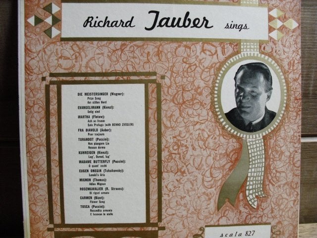 Richard Tauber "Richard Tauber Sings" LP, Complilatie, Gebruikt, Ophalen of Verzenden, Romantiek