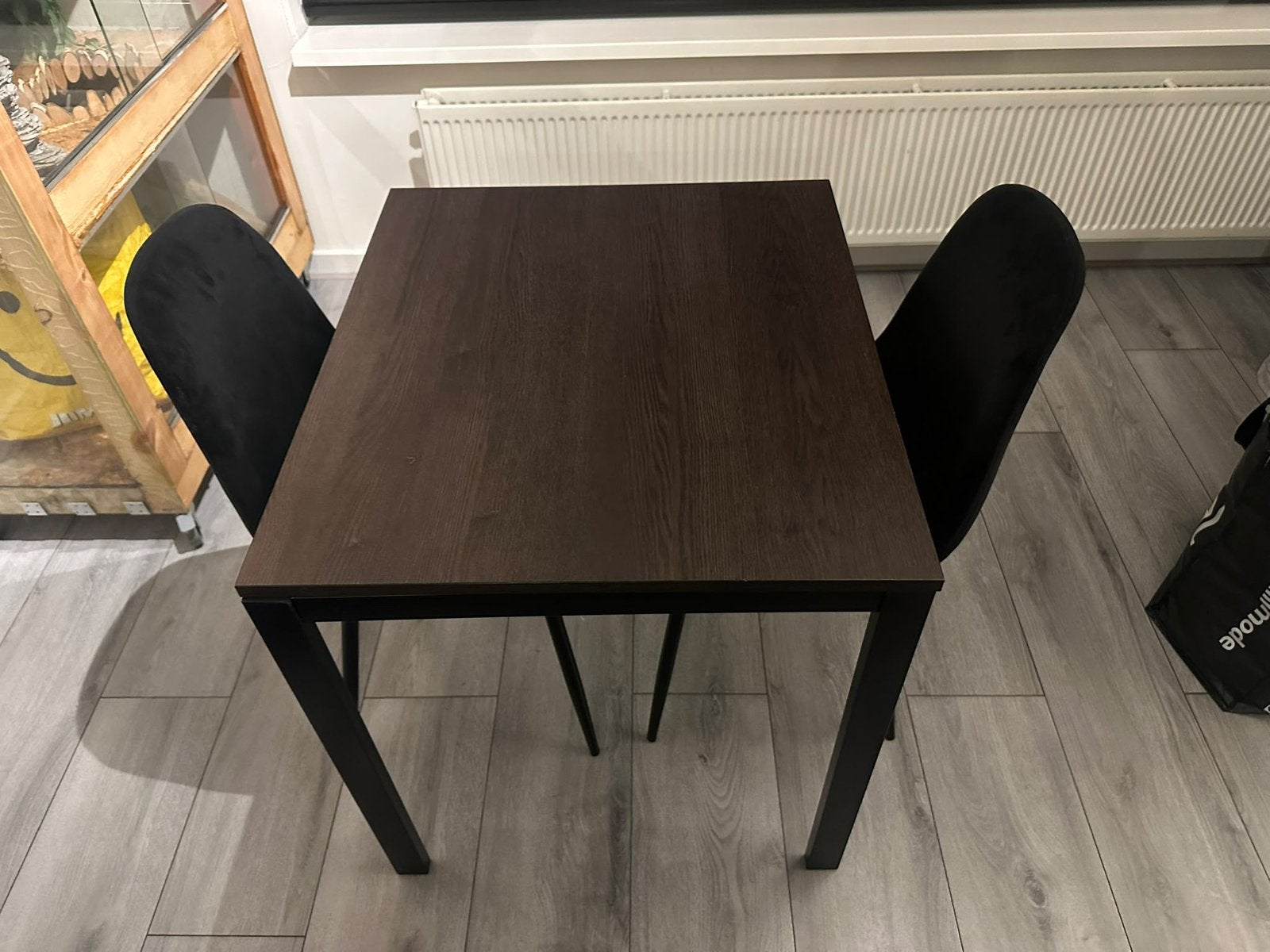 Foto 3 van Uitschuifbare eettafel set met 2 stoelen