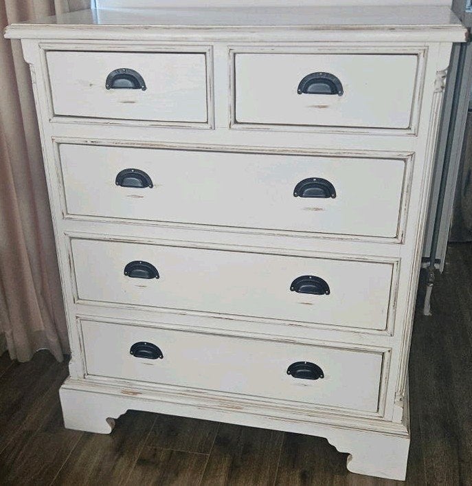 Massief houten commode ladekast Loods 5, Ophalen, Gebruikt, 100 tot 150 cm, 50 tot 100 cm