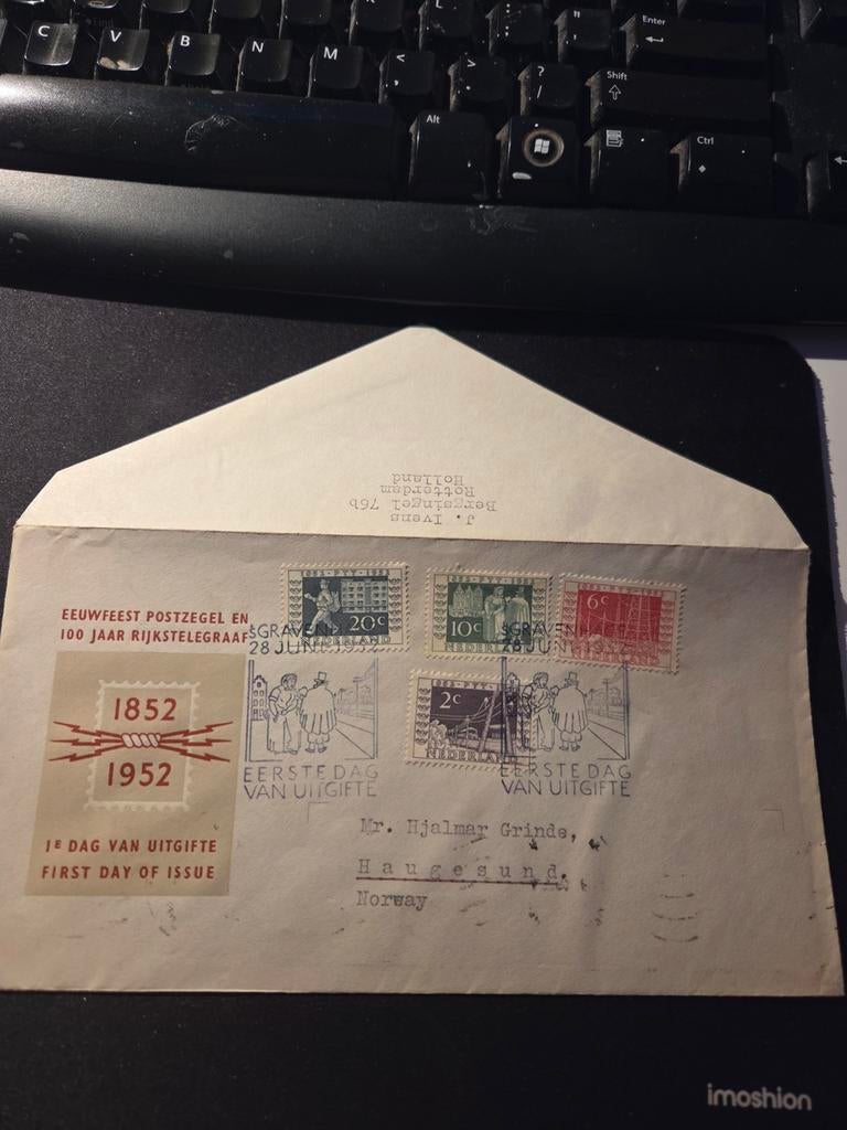 @@ E10 beschreven @@ A, Postzegels en Munten, Postzegels | Eerstedagenveloppen, Ophalen of Verzenden, Beschreven, Nederland