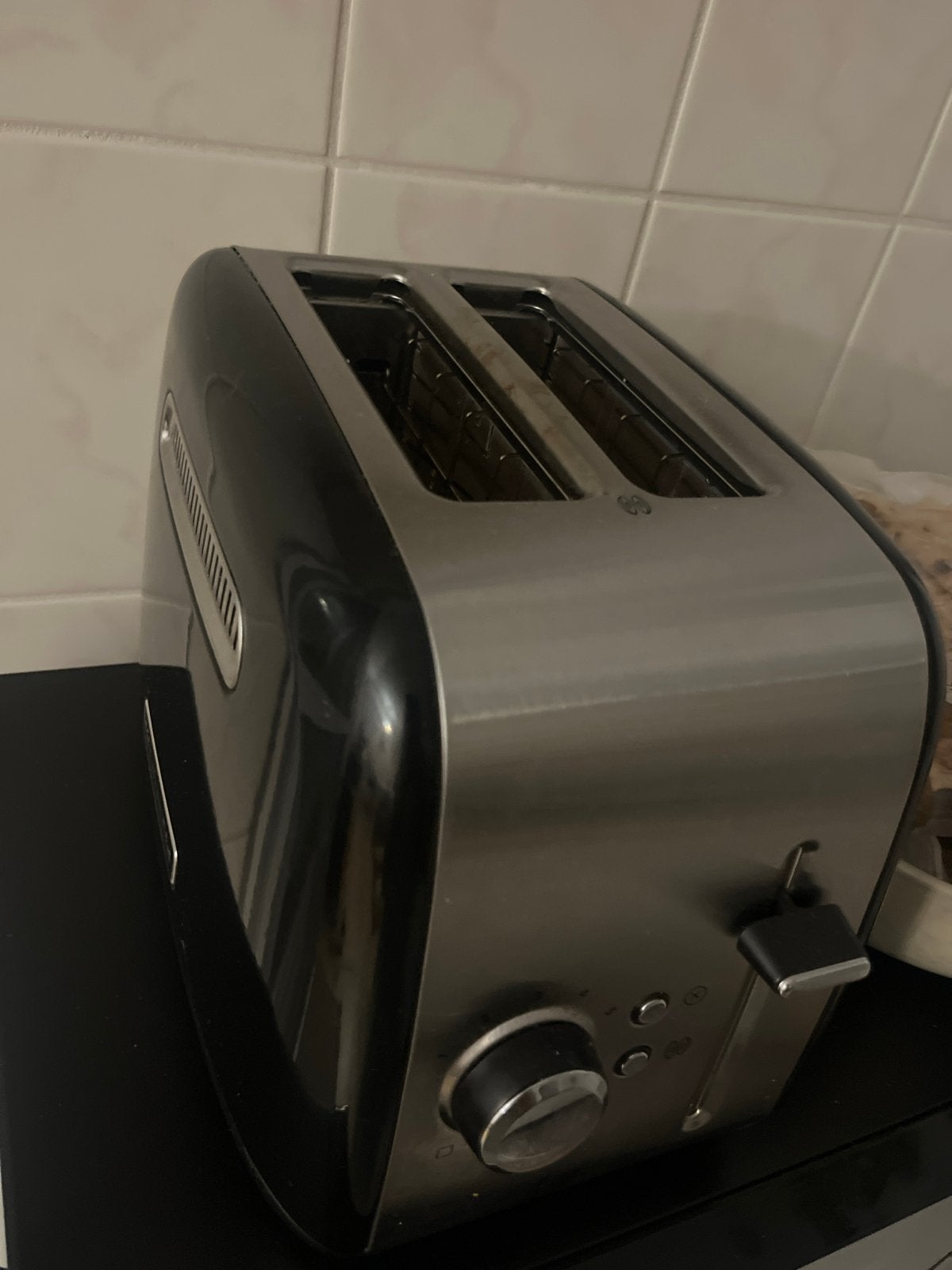 KitchenAid broodrooster - Zwart/RVS, Ophalen, Gebruikt, Uitneembare kruimellade