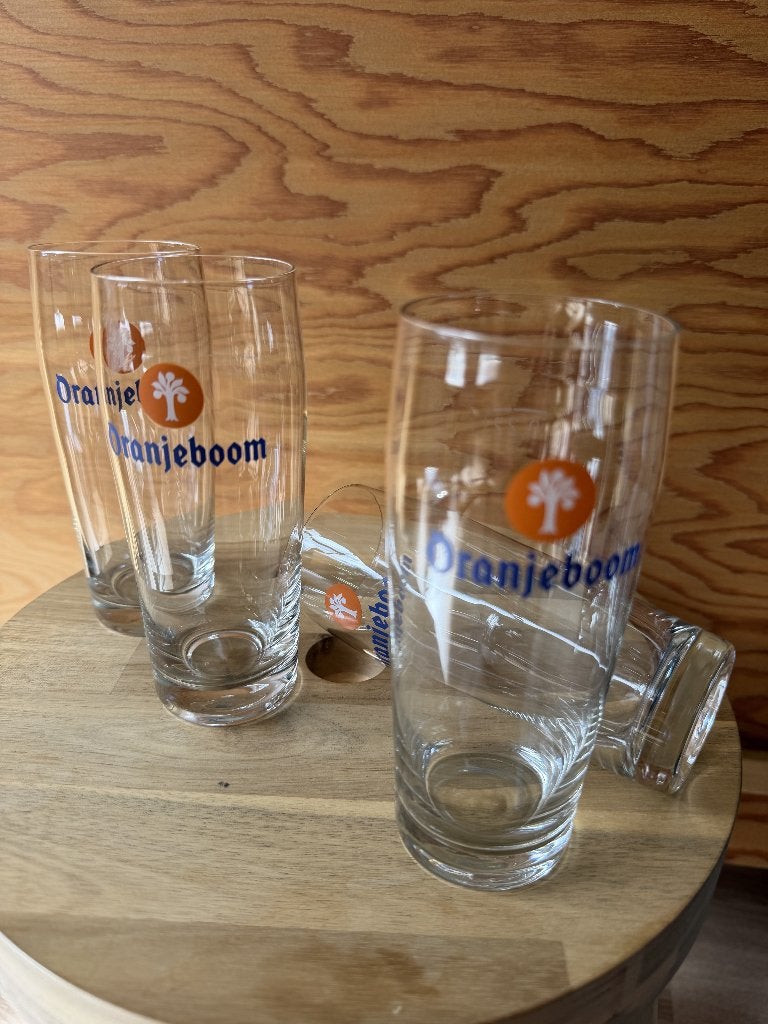 10 Oranjeboom Fluitjes (22CL), Ophalen of Verzenden, Zo goed als nieuw, Bierglas