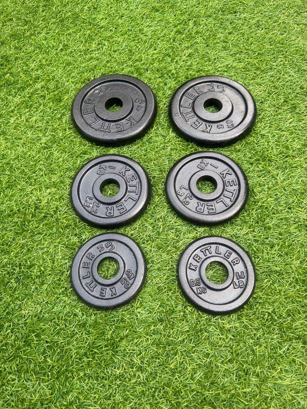 Kettler Halterschijven set - 2x 0.5kg, 2x 1kg, 2x 2kg, Ophalen, Gebruikt, Armen, Halterschijven