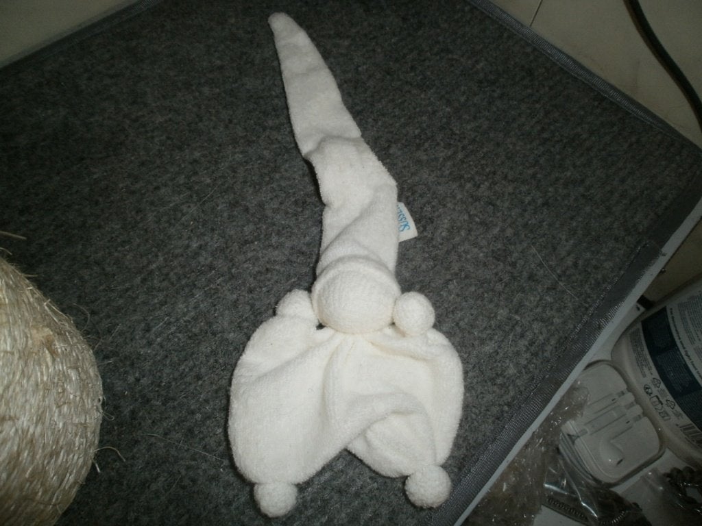 Sussekind popje/spookje wit badstof met puntmuts 21cm, Overige merken, Met geluid, Overige typen, Nieuw