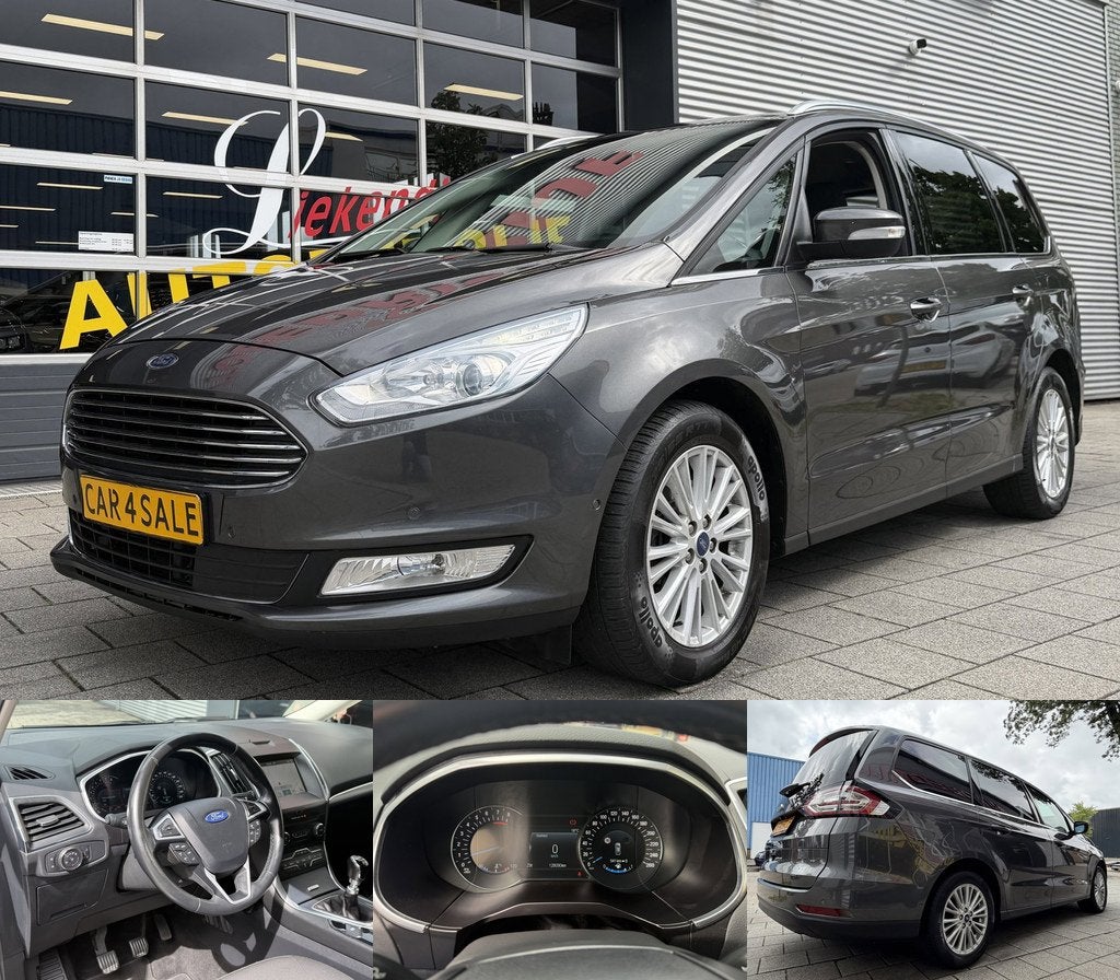 Ford Galaxy 1.5 EcoBoost Titanium - 7 Personen - Navigatie I, Auto's, Voorwielaandrijving, Dealer onderhouden, Stof, Zwart