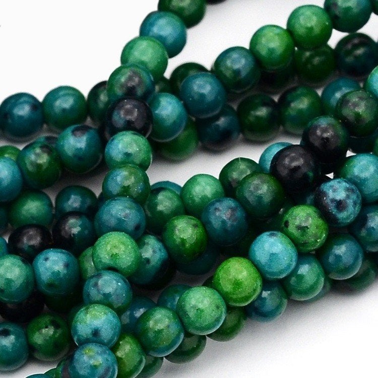 Vanaf € 2,95 Snoer natuursteen chrysocolla 4, 6, 8 en 10 mm., Kraal, SINO-SEAR GmbH, Feuerbachstrasse11, Potsdam, Germany, Nieuw