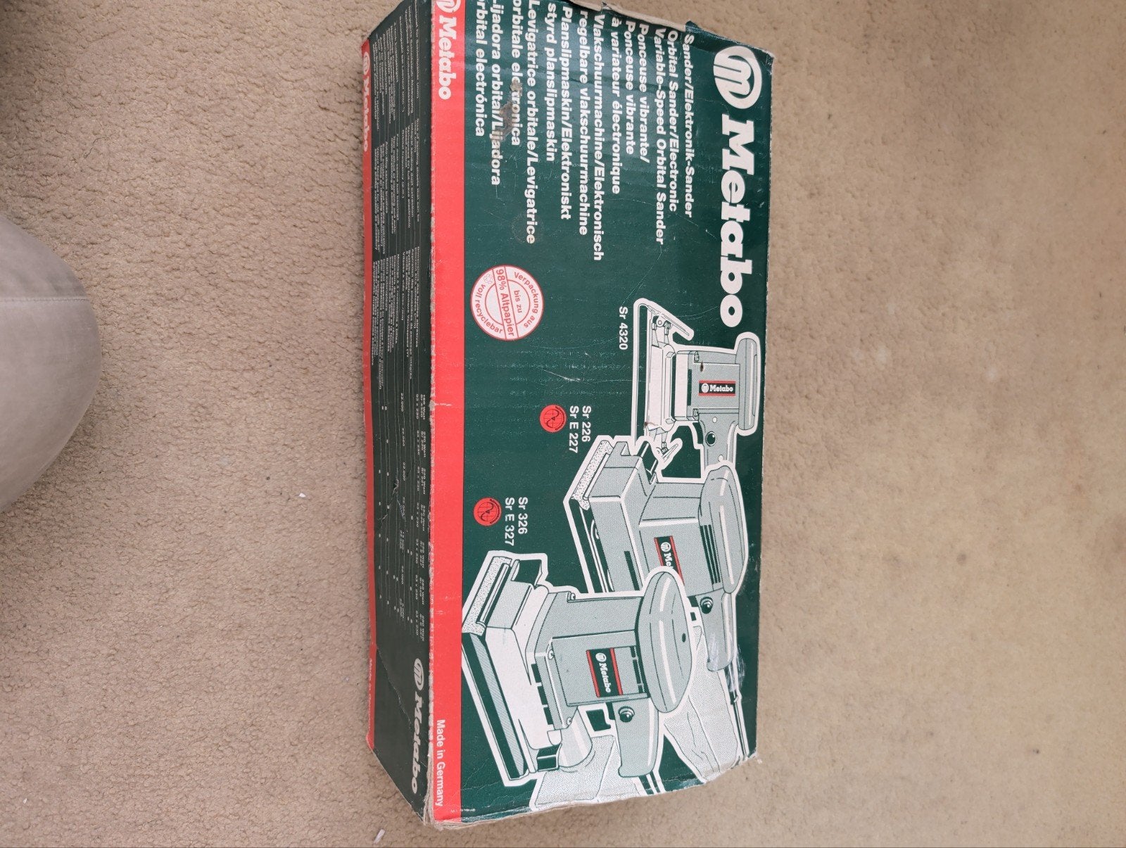Metabo Vlakschuurmachine SR 4320 in originele doos, Ophalen