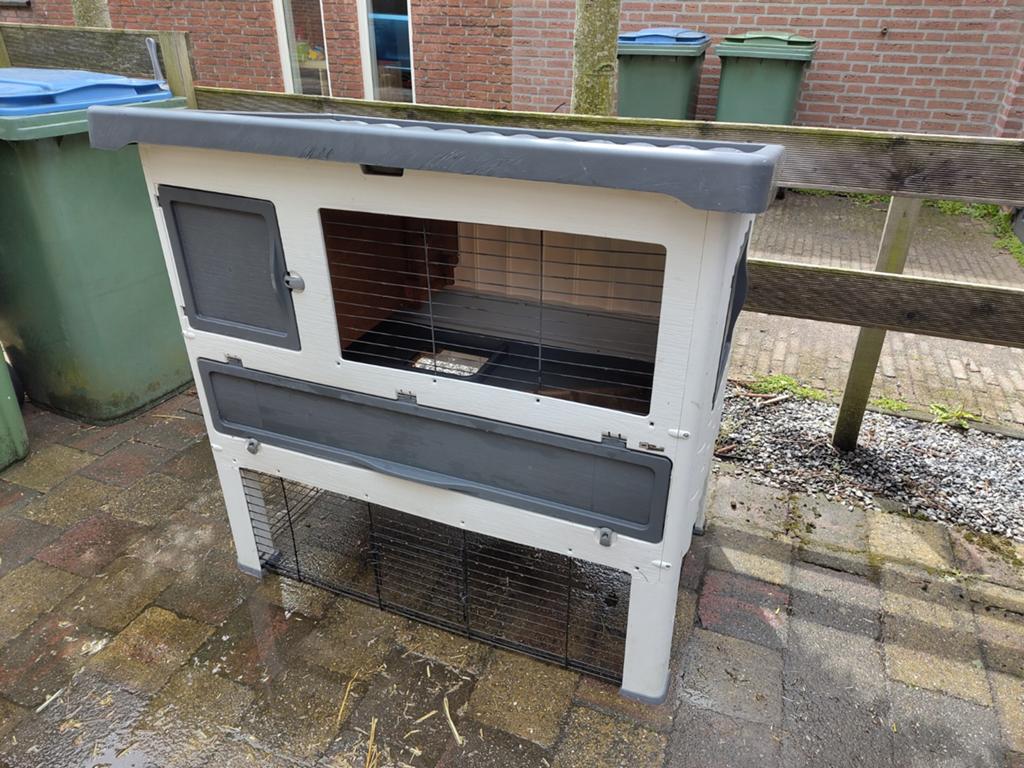 Konijnenhok kunstof, Dieren en Toebehoren, Ophalen, 90 cm of meer, Konijn, Hok