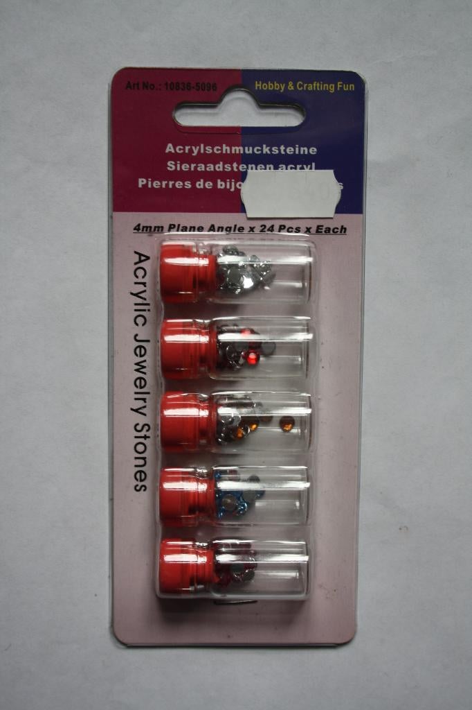 1 pakje Hobby & Crafting Strass met zettingen 5 kleuren 5mm, Ophalen of Verzenden, Nieuw, Overige typen