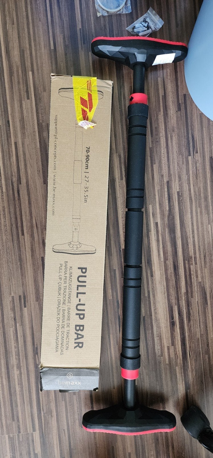 beMaxx Pull-up Bar - Klimrekstang 70-90cm, Sport en Fitness, Fitnessmaterialen, Ophalen of Verzenden, Nieuw, Buik, Oprekstang
