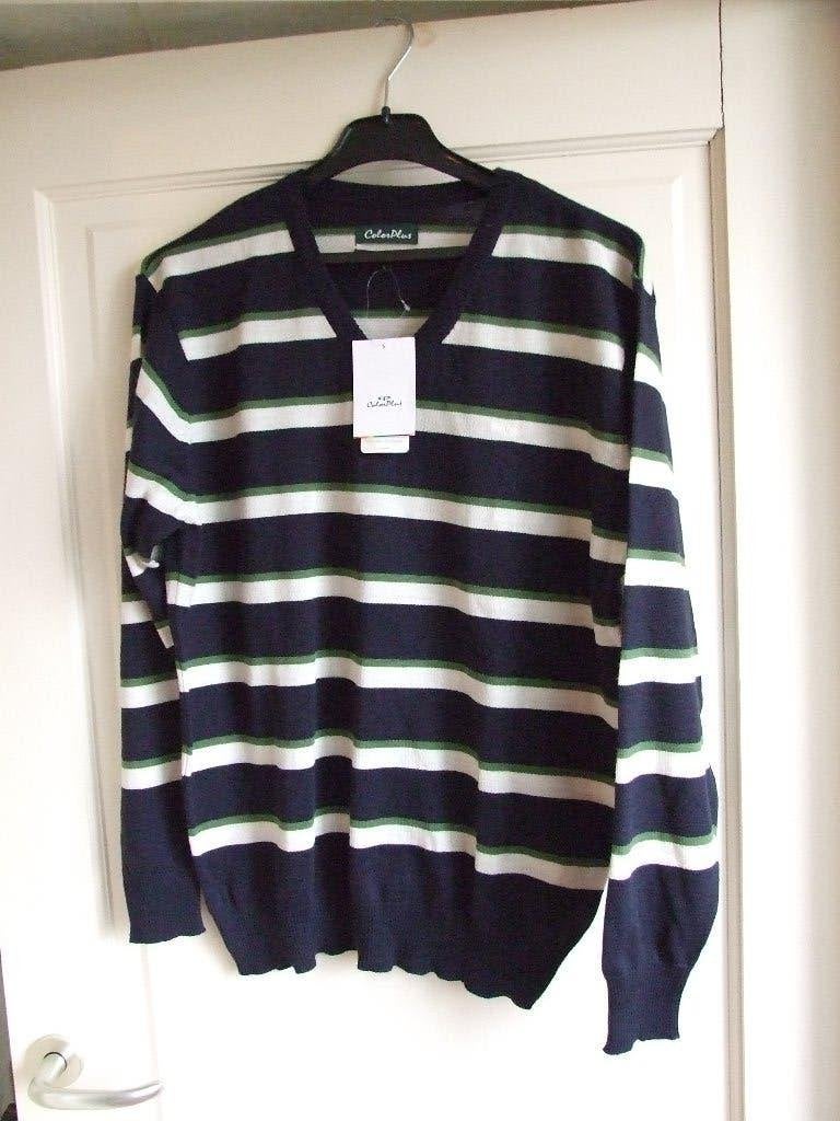 Color Plus merino wollen gestreepte trui maat L, Maat 52/54 (L), Nieuw, Ophalen of Verzenden, Meerkleurig