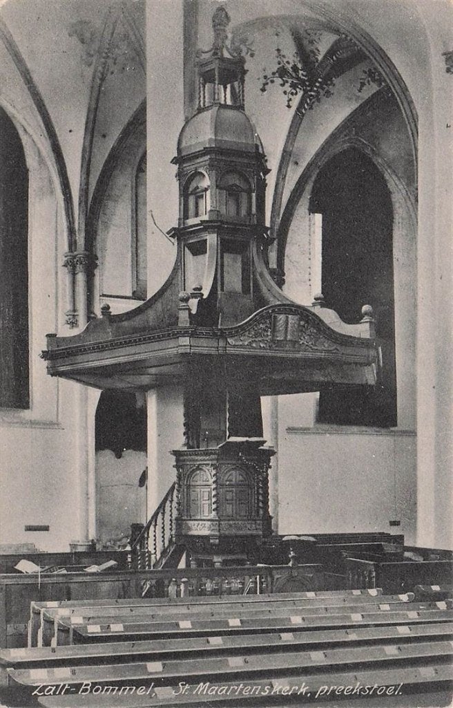 702-134-049 Zaltbommel St Maartens Kerk Preekstoel, Verzenden, Voor 1920, Gelderland