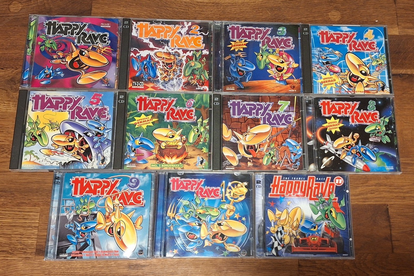 Complete Happy Rave CD-serie 1 t/m 11 - Unieke Collectie, Hardcore, Ophalen of Verzenden, Zo goed als nieuw, Inclusief boekje