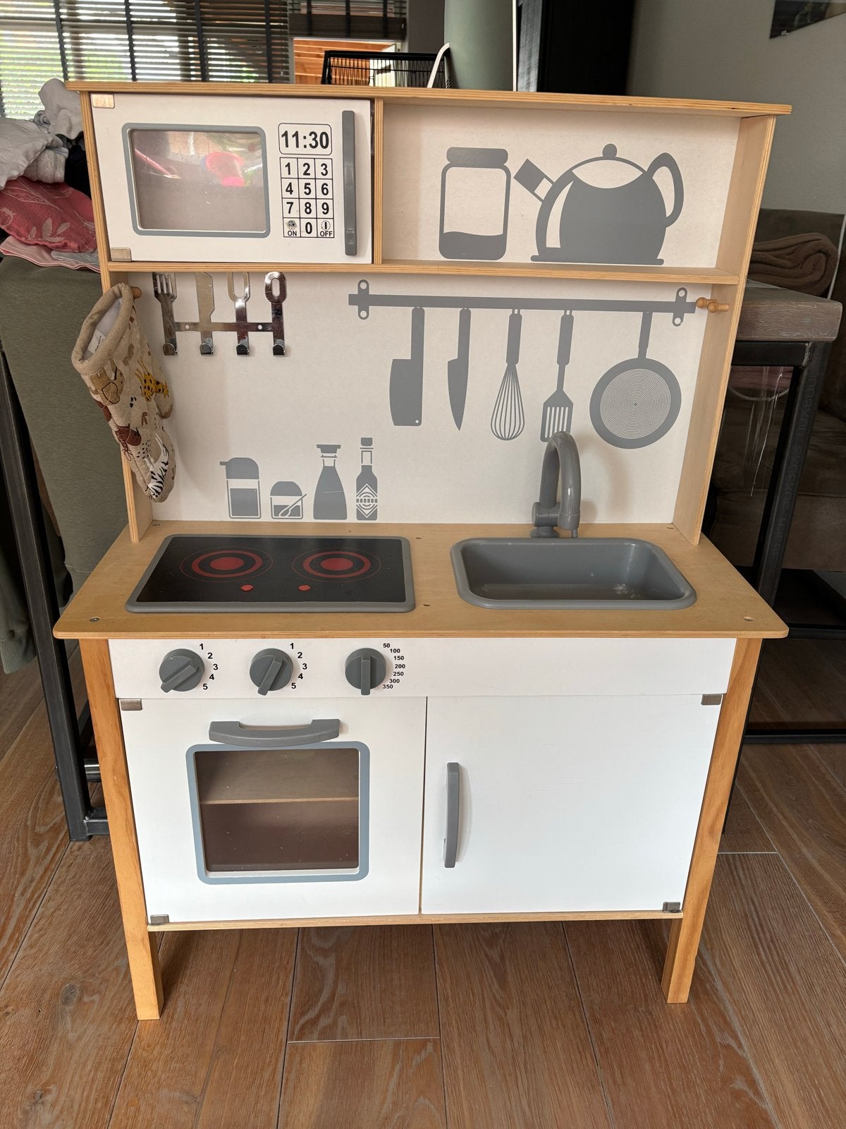 Houten speelkeuken met accessoires, Ophalen, Gebruikt, Hout, Speelkeuken