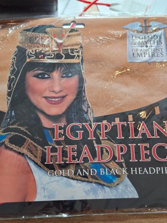 Egyptische Hoofdtooi - Cleopatra Kostuum Accessoire, Ophalen, Nieuw, Hoed of Pruik, Fantasy