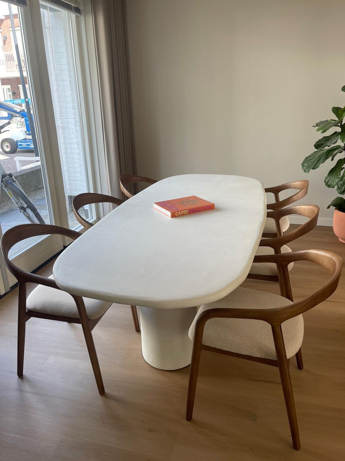 Eettafel Stoelen | Eetkamerstoelen | 6 stoelen | Nieuw ‼️, Huis en Inrichting, Stoelen, Japandi houten stoelen, Wit, Nieuw, Ophalen of Verzenden