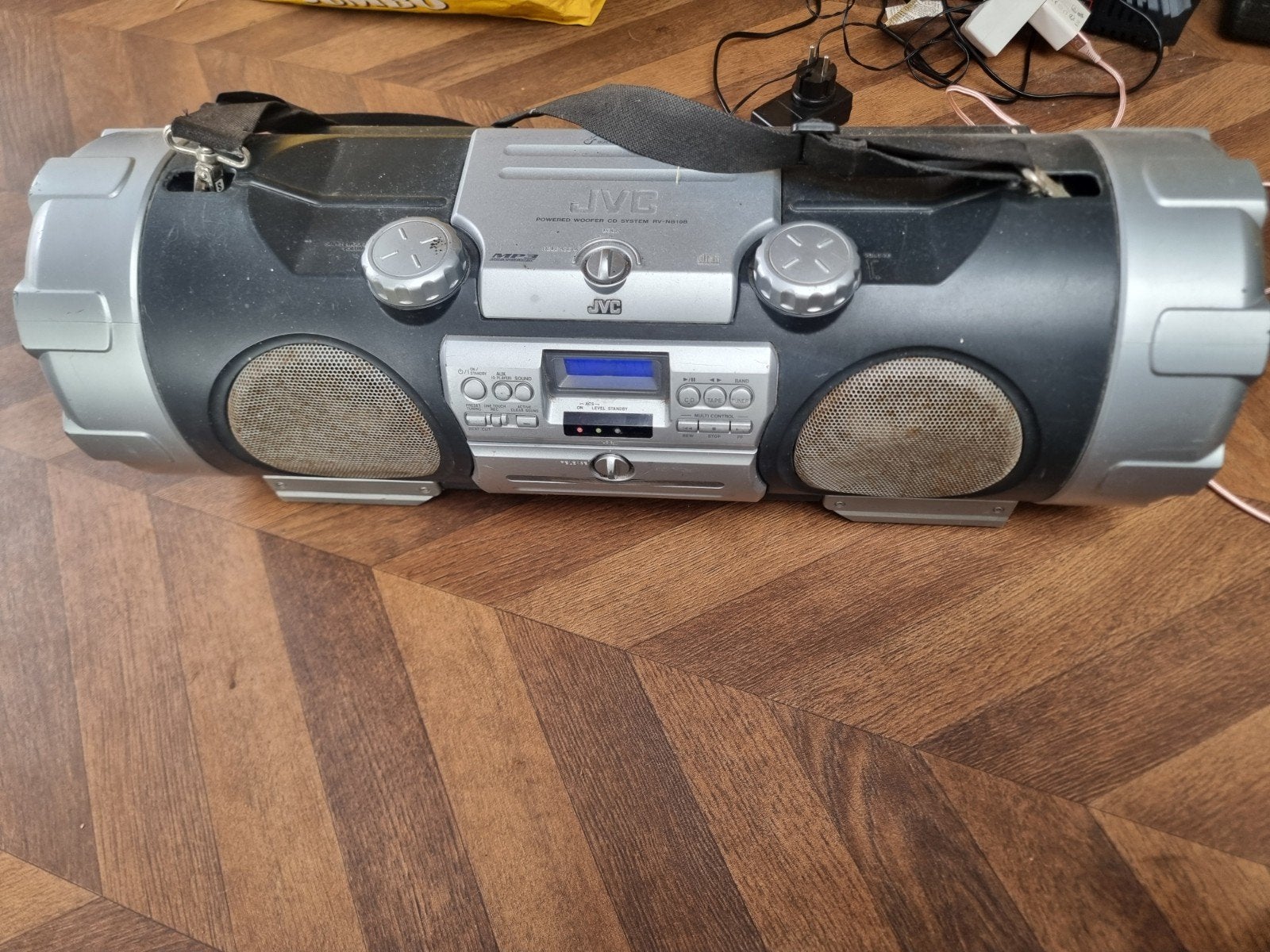 JVC RN-NB10B Boombox met AUX Ingang, Ophalen of Verzenden, Gebruikt, Radio