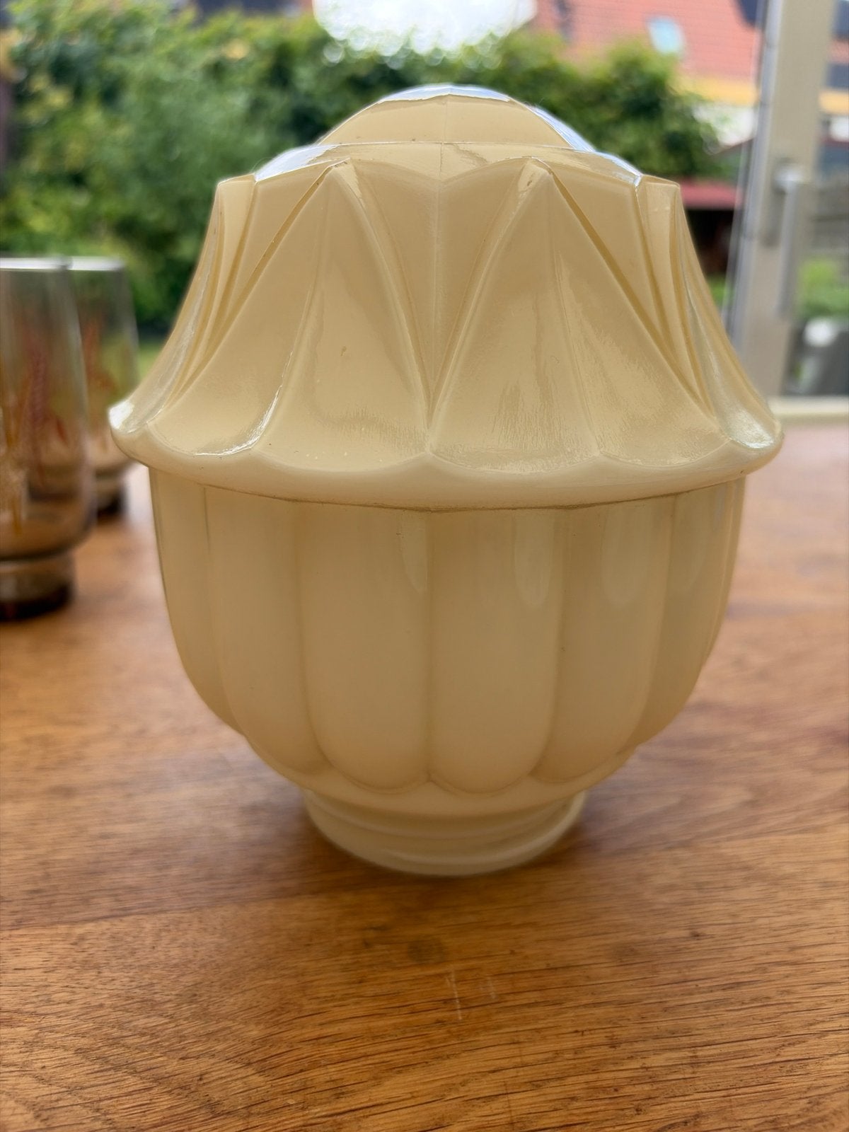 Oude opaline Thabur lampenbol, Antiek en Kunst, Ophalen of Verzenden