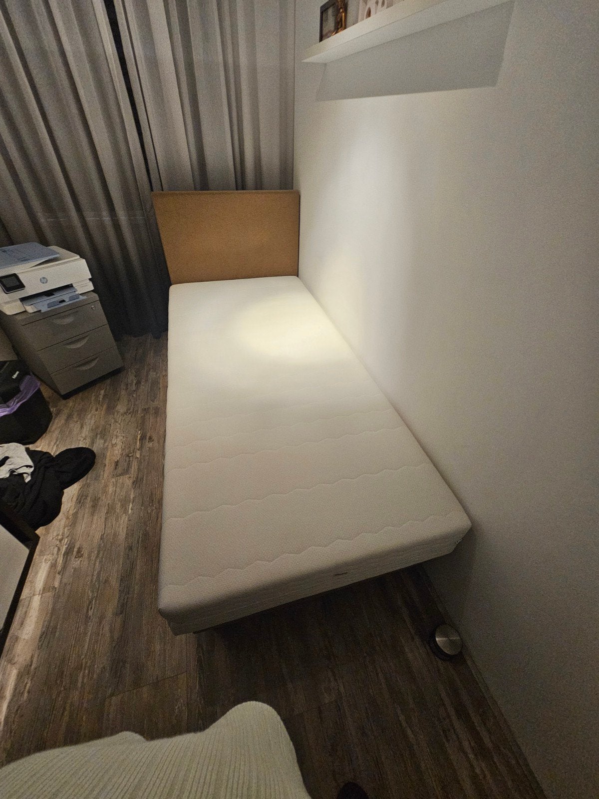 nette boxspring, Huis en Inrichting, 90 cm, Eenpersoons, Bruin, Ophalen of Verzenden