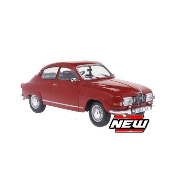 Saab 96 V4 1970 Rood Schaal 1/24 Whitebox, Overige merken, Whitebox, Auto, Nieuw