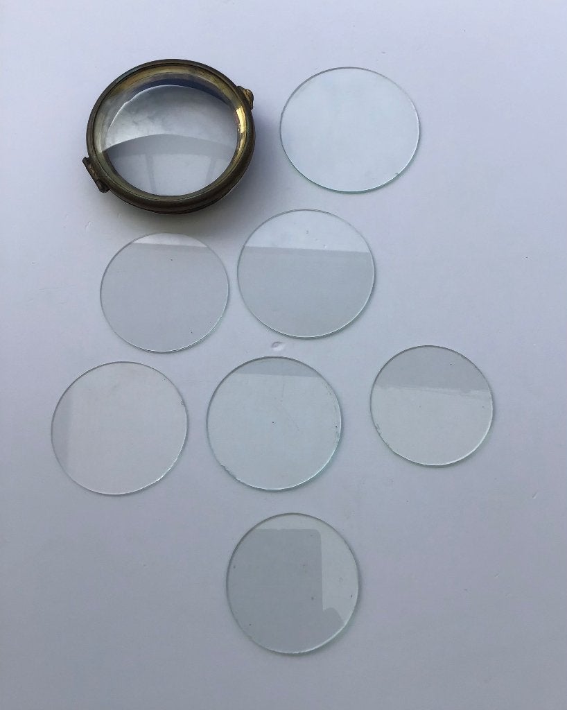 Plat rond glas voor klok, Ophalen of Verzenden