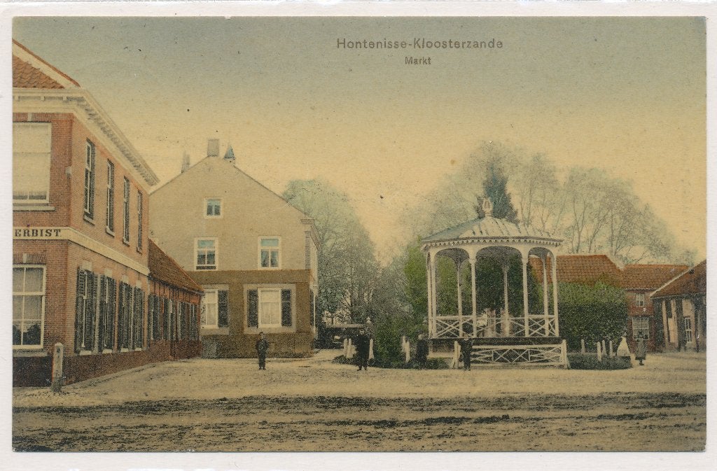 Kloosterzande - Hontenisse - Markt, Ophalen of Verzenden, Voor 1920, Gelopen, Zeeland