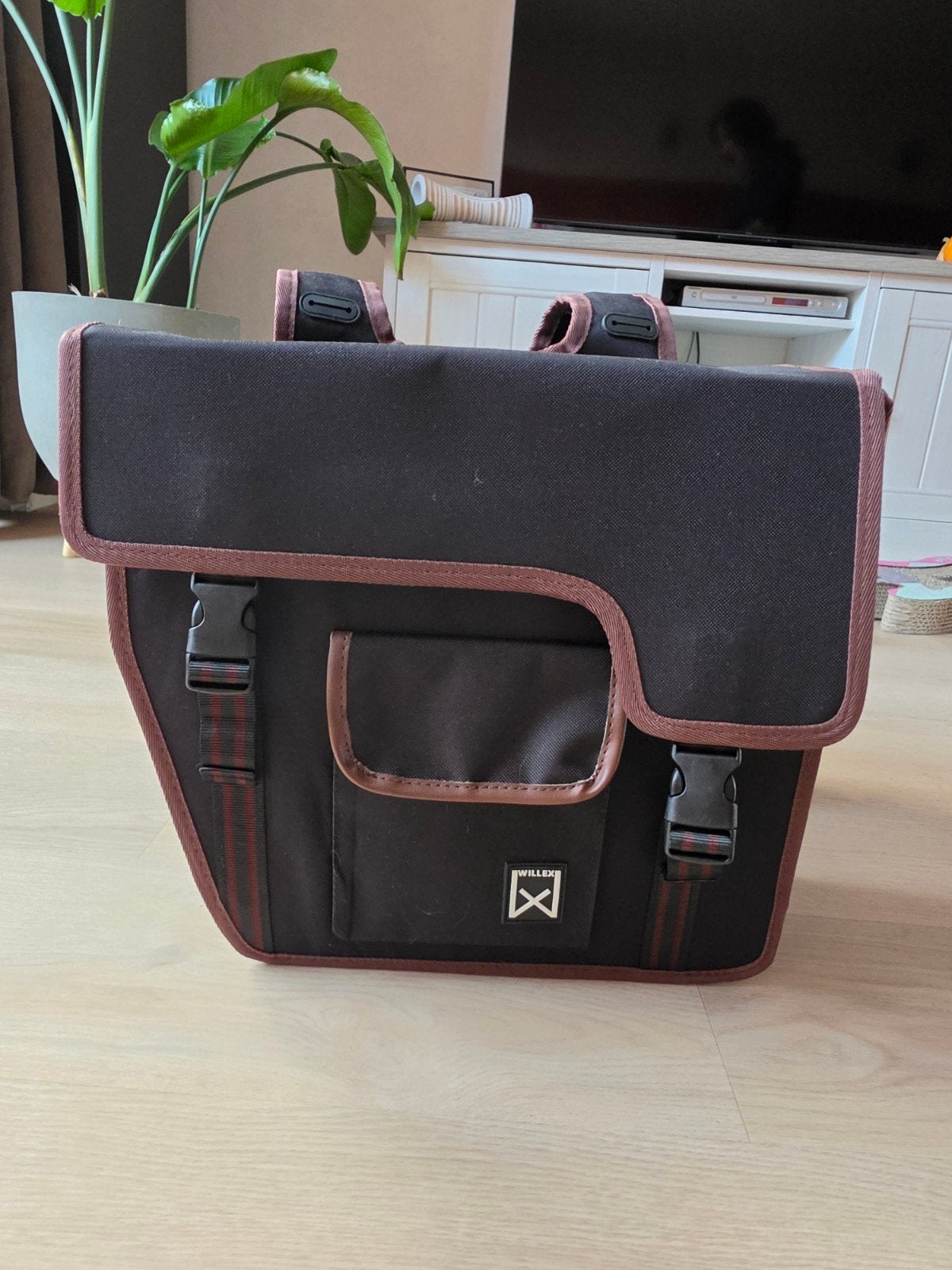WilleX Dubbele Fietstas - 33L - Shopper - Zwart/Bruin, Ophalen, Nieuw, WilleX