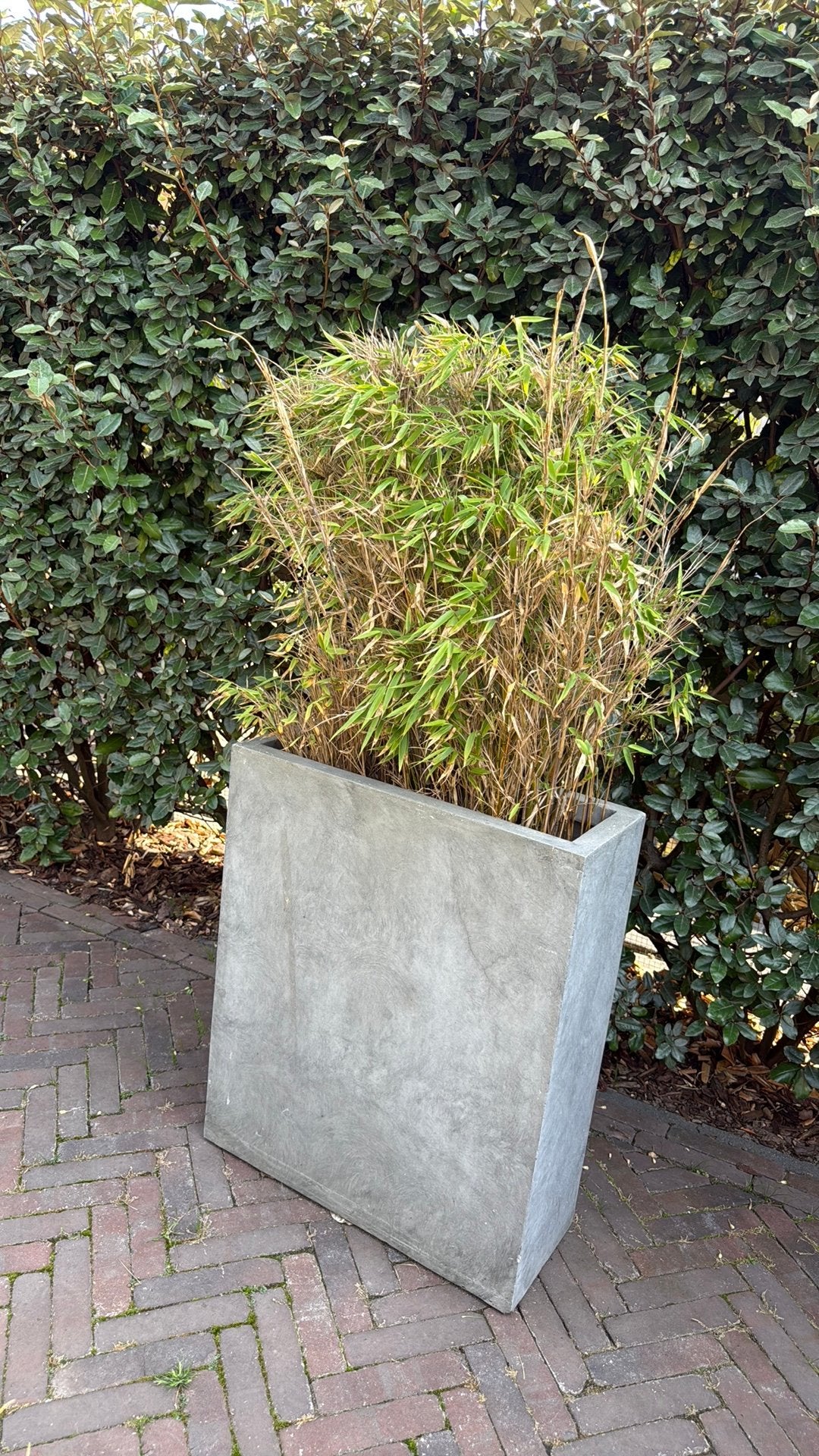 Grote grijze plantenbak, Tuin en Terras, Ophalen, Gebruikt, Minder dan 60 cm, Balkon