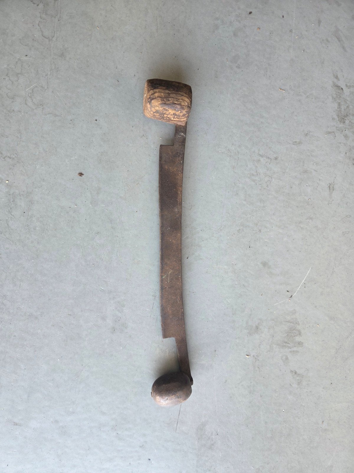 Antieke schorsmes / trekmes met houten handvat, Ophalen of Verzenden