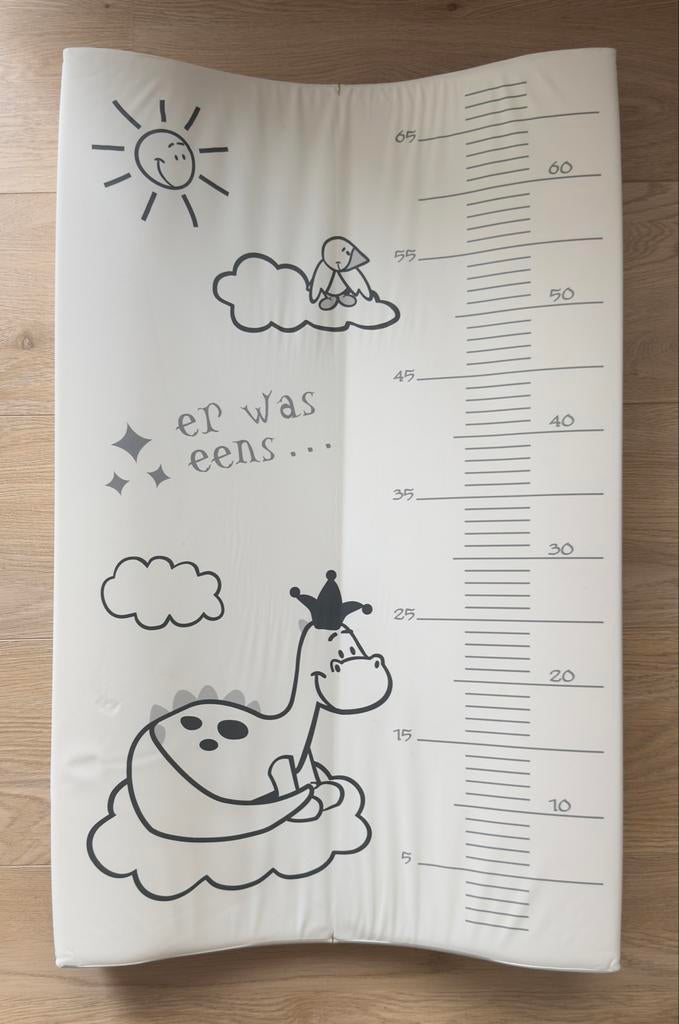 Aankleedkussen met meetlint en leuke print, Gebruikt, Aankleedkussen, Standaard, Ophalen