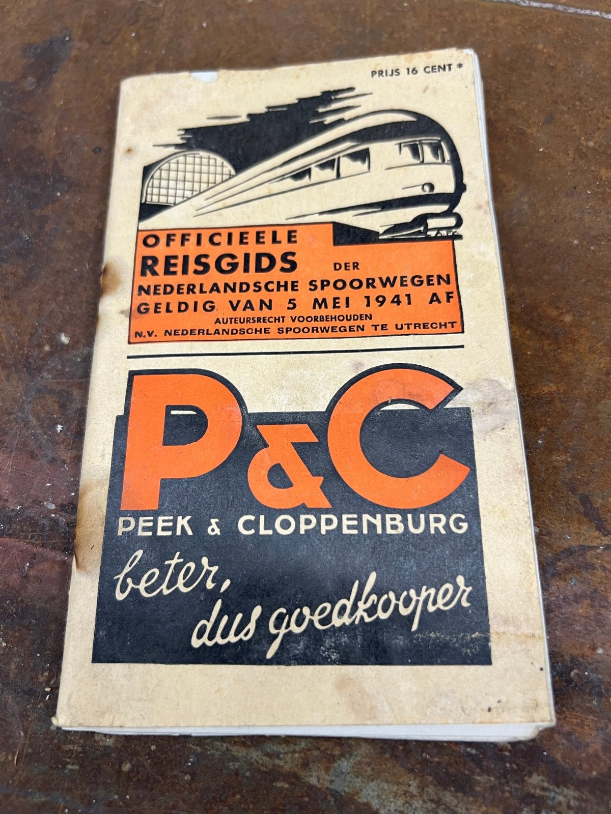 Officiële Reisgids Nederlandse Spoorwegen 1941, Ophalen of Verzenden, Reisgids of -boek, Benelux, Gelezen