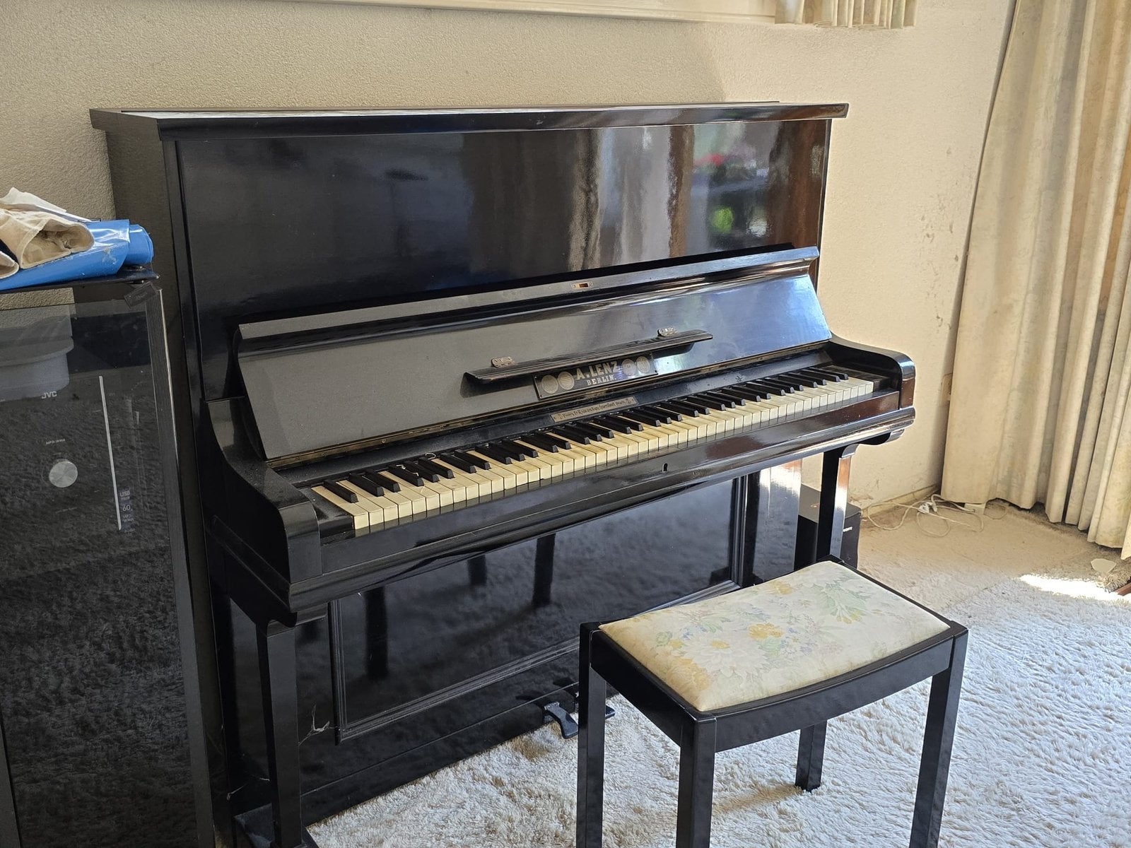 Klassieke A. Lentz Berlin piano, Ophalen, Gebruikt, Zwart, Piano