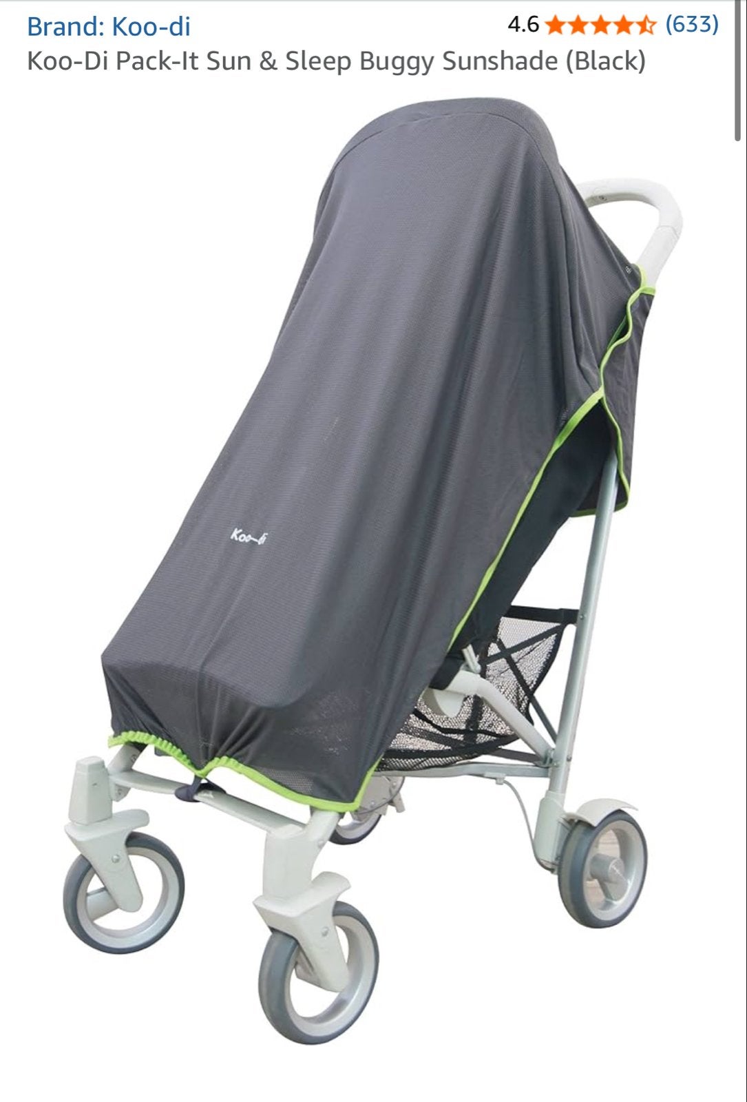 Koo-di Sun & Sleep Zonnescherm/Zonnekap voor Kinderwagen, Kinderen en Baby's, Buggy's, Ophalen of Verzenden, Nieuw, Overige merken