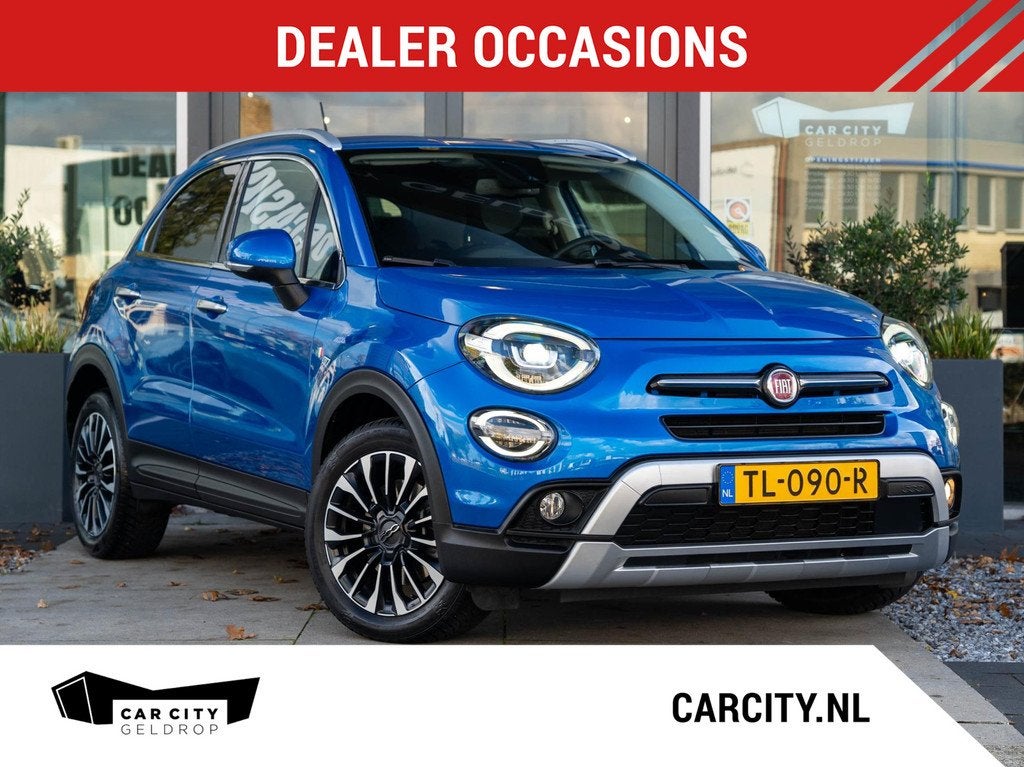 Fiat 500 X 1.0 GSE City Cross / Keyless / LED koplampen / Cr, Auto's, Voorwielaandrijving, Gebruikt, Met garantie (alle), Blauw