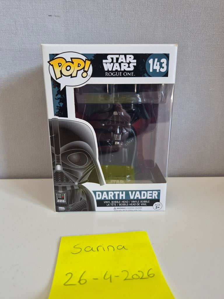 Funko pop star wars darth vader 143, Ophalen of Verzenden, Zo goed als nieuw